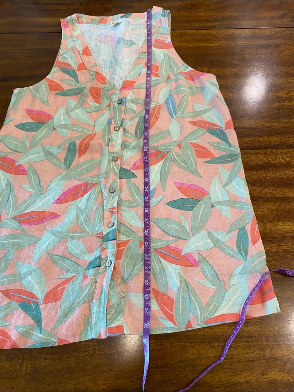 Faherty Alston dress 100% linen women’s size XL floral resort mini breathable